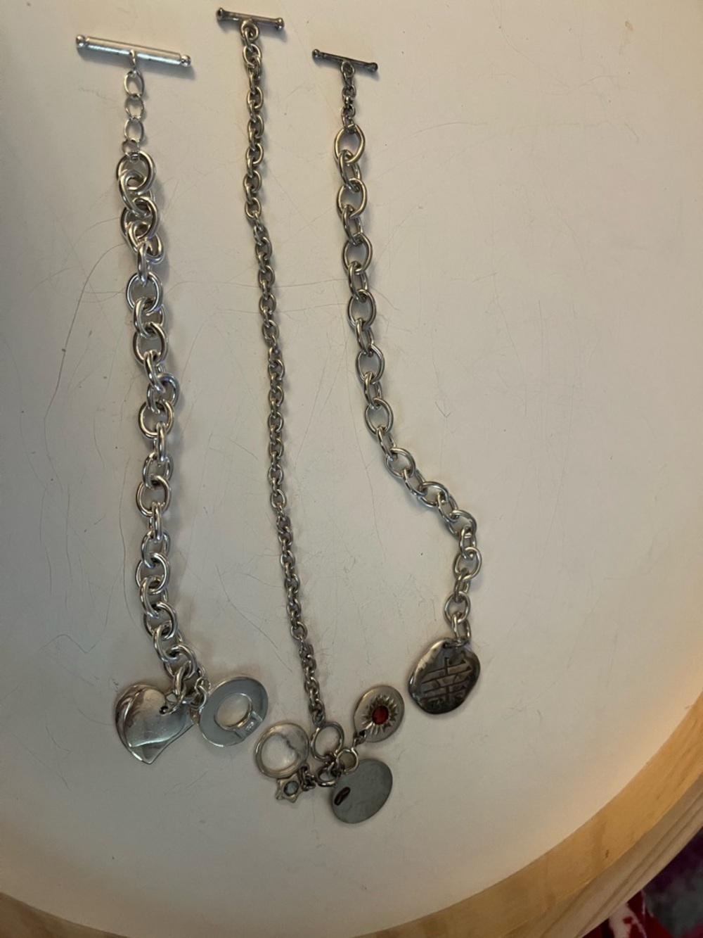 Lit of 3 silvertone braclets
